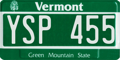 VT license plate YSP455