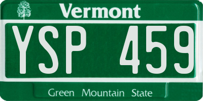 VT license plate YSP459