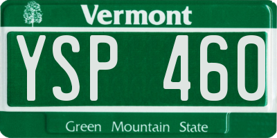 VT license plate YSP460