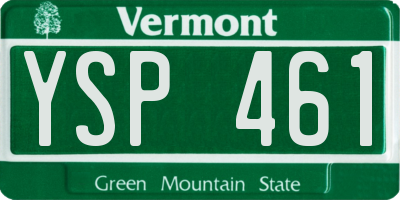 VT license plate YSP461