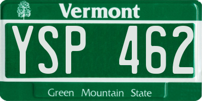 VT license plate YSP462