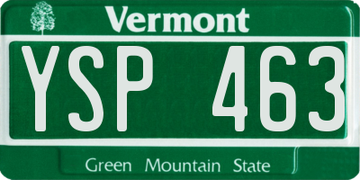 VT license plate YSP463