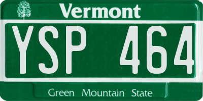 VT license plate YSP464