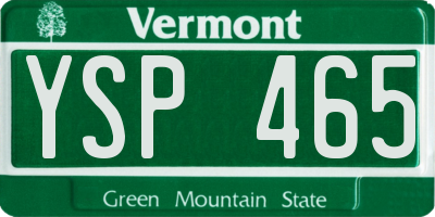 VT license plate YSP465