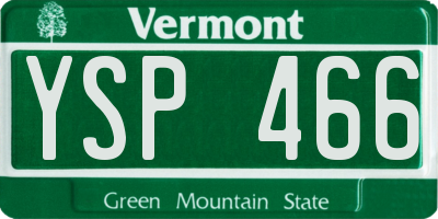 VT license plate YSP466