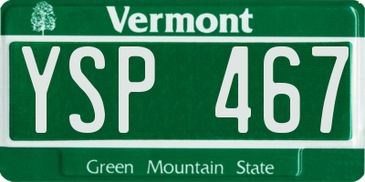 VT license plate YSP467