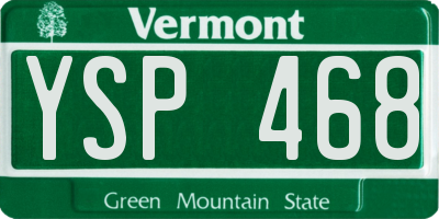 VT license plate YSP468
