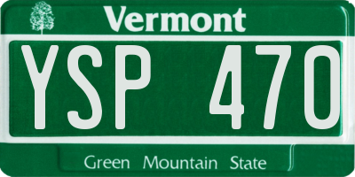 VT license plate YSP470