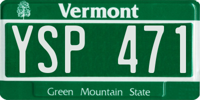 VT license plate YSP471