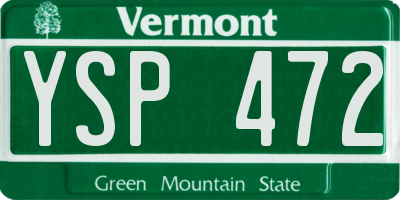 VT license plate YSP472