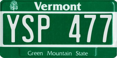 VT license plate YSP477