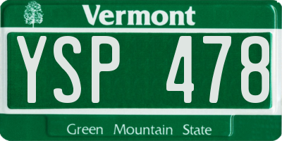 VT license plate YSP478