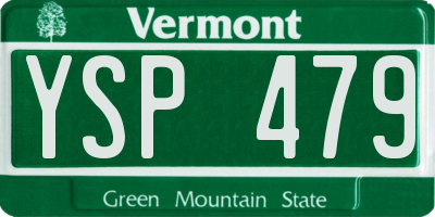 VT license plate YSP479