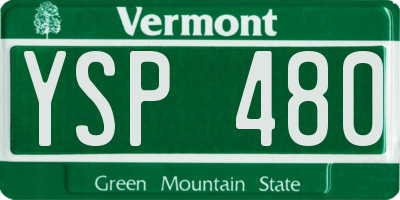 VT license plate YSP480