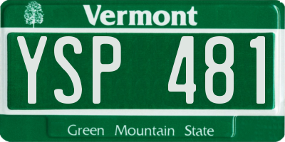 VT license plate YSP481