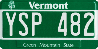 VT license plate YSP482