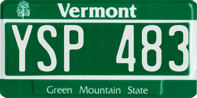 VT license plate YSP483