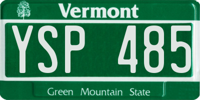 VT license plate YSP485