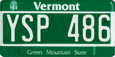 VT license plate YSP486