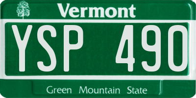 VT license plate YSP490