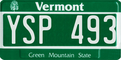 VT license plate YSP493