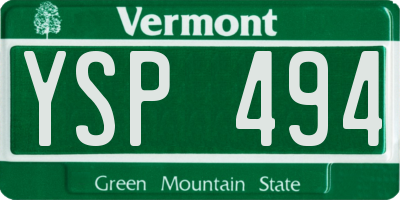 VT license plate YSP494