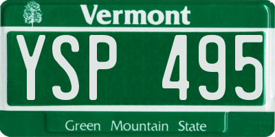 VT license plate YSP495