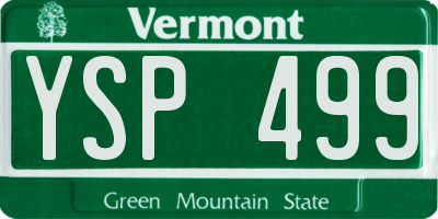 VT license plate YSP499