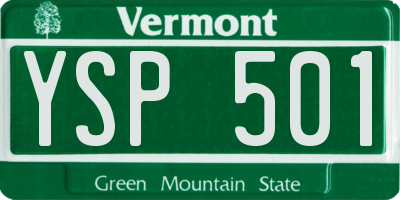 VT license plate YSP501