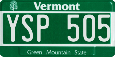 VT license plate YSP505
