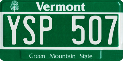 VT license plate YSP507