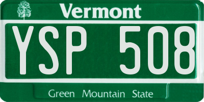 VT license plate YSP508