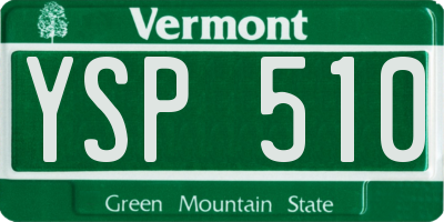 VT license plate YSP510