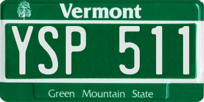 VT license plate YSP511