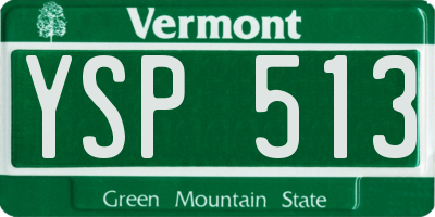 VT license plate YSP513