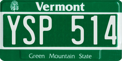 VT license plate YSP514