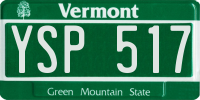 VT license plate YSP517
