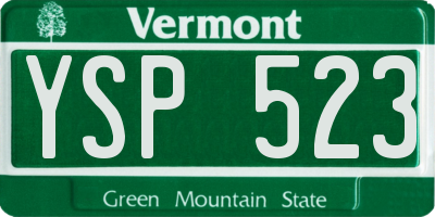 VT license plate YSP523