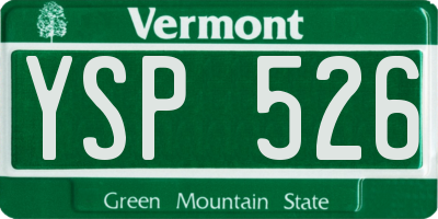 VT license plate YSP526