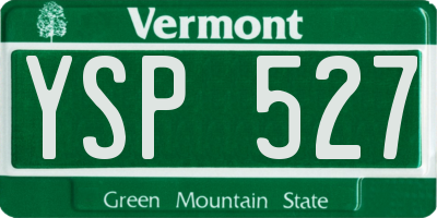 VT license plate YSP527