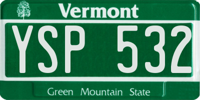 VT license plate YSP532