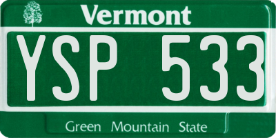 VT license plate YSP533