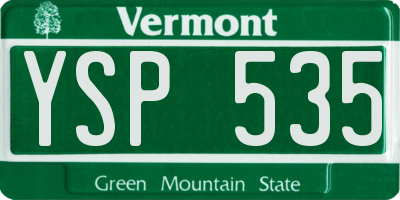 VT license plate YSP535
