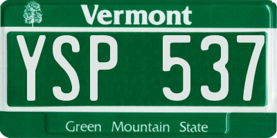 VT license plate YSP537