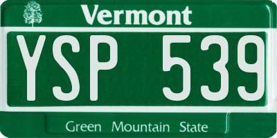 VT license plate YSP539