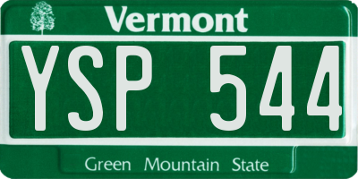 VT license plate YSP544