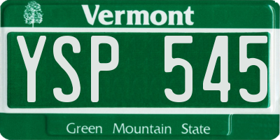 VT license plate YSP545