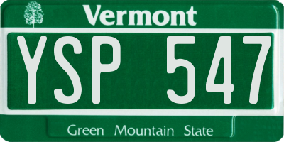 VT license plate YSP547