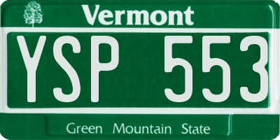 VT license plate YSP553