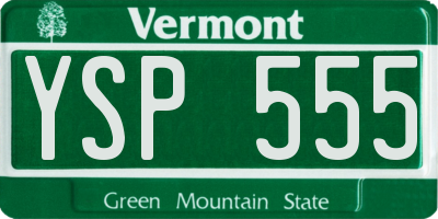 VT license plate YSP555